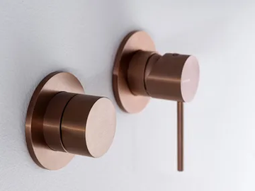 40MM - 2 hole Recessed stainless steel shower mixer by Rubinetterie Treemme - view 2